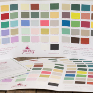 Colourcard showing all paints