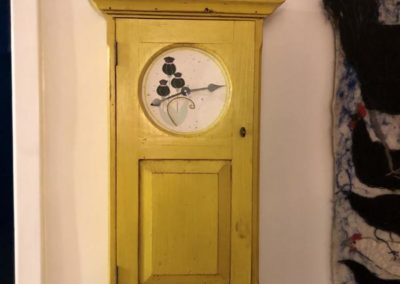 antique yellow chalk painted clock